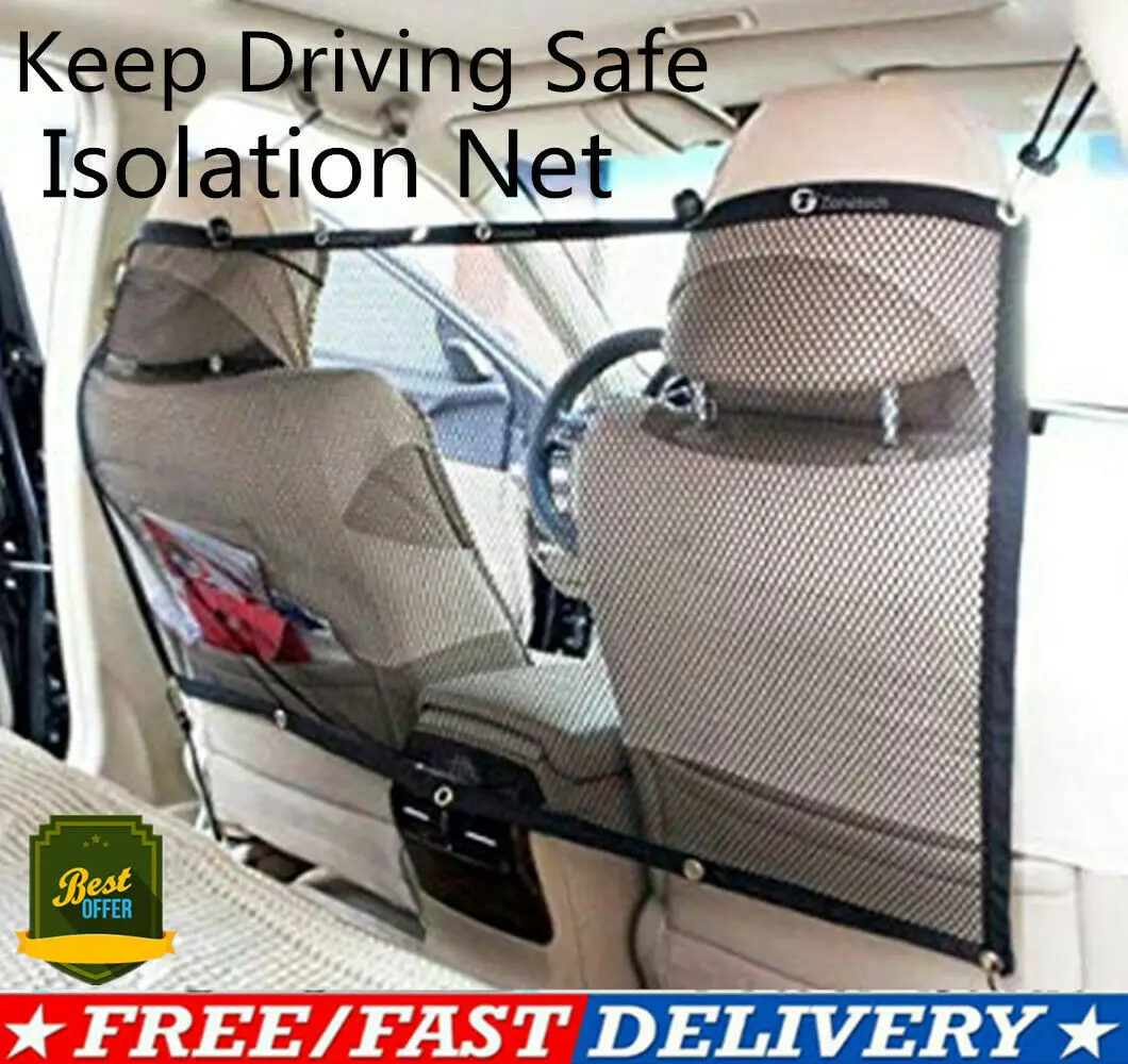 

Car Pet Barrier Mesh Dog Car Safety Travel Isolation Net Vehicle Van Back Seat