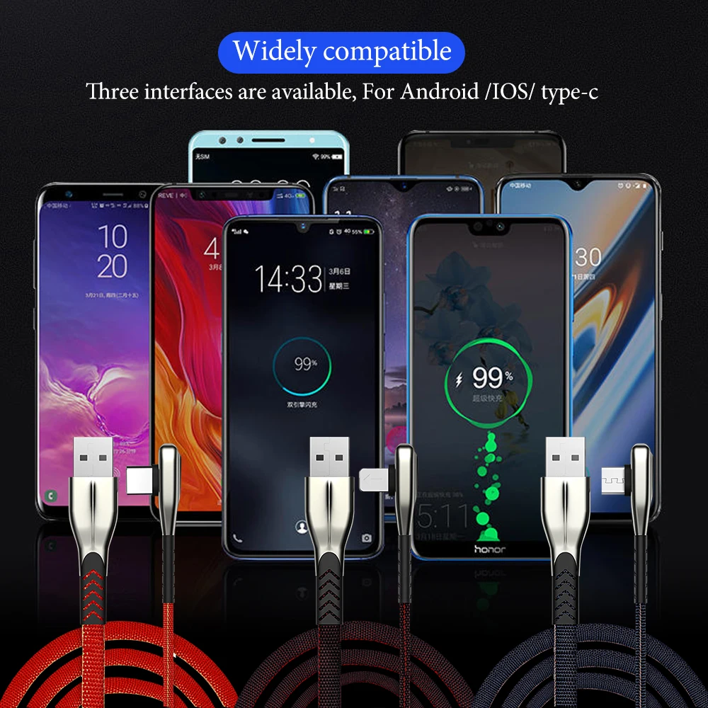 3а usb type-C кабель для быстрой зарядки type-C кабель для huawei P30 P20 Pro зарядное устройство для телефона Micro USB шнур для iPhone 11 USB Дата линия