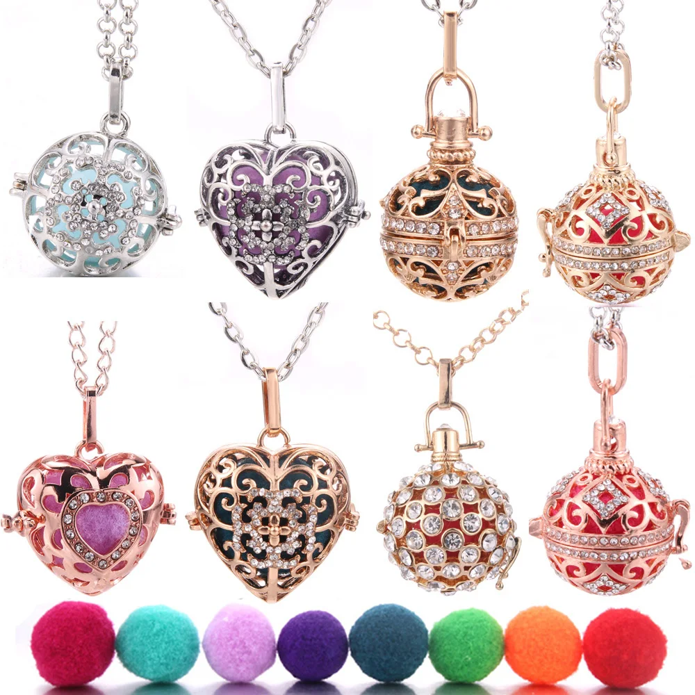 High Quality Aromatherapy Necklace Fashion Women's Rhinestone Harmony Perfume Diffuser Jewelry Trend Holiday Gift | Украшения и
