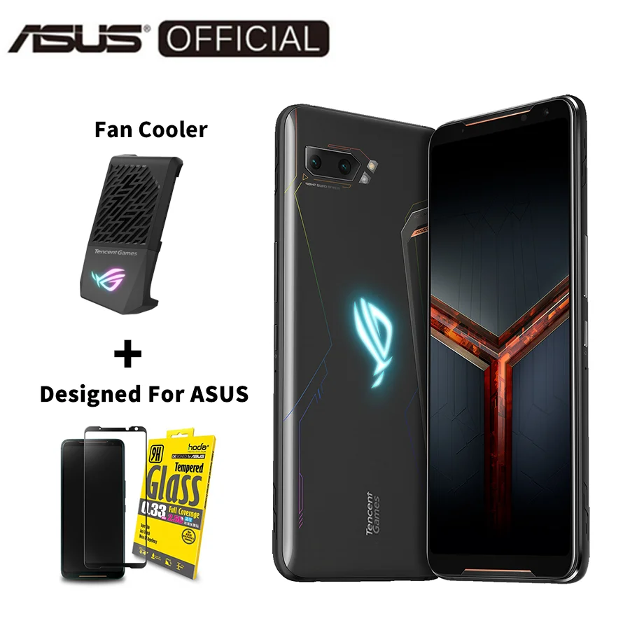 black ASUS ROG Phone 2, смартфон, 8 ГБ ОЗУ, 128 Гб ПЗУ, четыре ядра, Snapdragon 855 Plus, 6000 мАч, NFC, Android 9,0 - Цвет: black