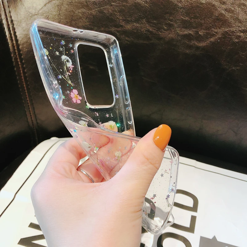 Чехлы с натуральными сушеными цветами для Huawei P40 Pro P30 P20 Lite Mate 20 30 Nova 3e 4 e 5 6 7 SE 7i