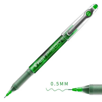 Гелевая ручка для 10 шт./партия, P-500, пилот, BL-P50, Япония, 0,5 мм/P-700, BL-P70, 0,7 мм, Ручка-роллер для офиса и школы, statonery - Цвет: Зеленый