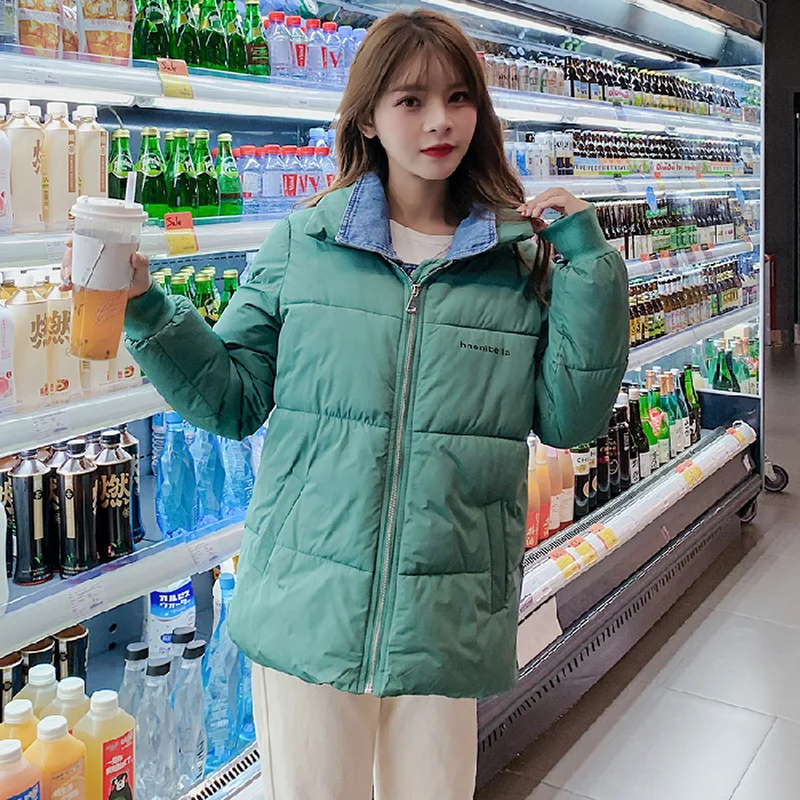 

Fashion Winter Lapel Cotton Coat for Women 2019 New Casual Solid-color Windproof Thick Warm Coat Elegant Loose Hip Hop Top Coat