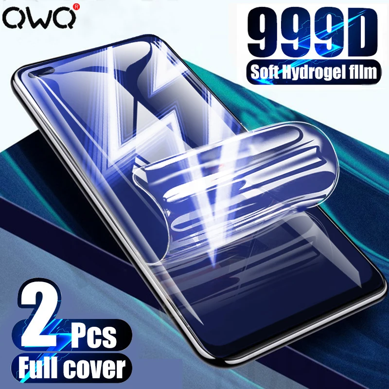2 шт. 999D Гидрогелевая пленка протектор экрана для Realme 7 6 5 Pro мягкая X50 X7 X2 C3 C11 C12 C15 V5