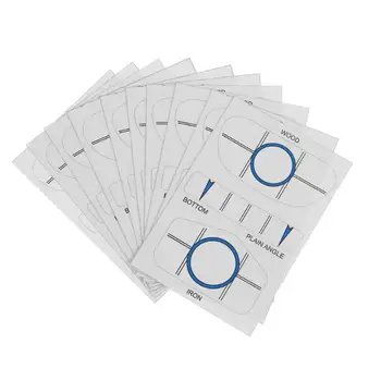 

10 Sets Golf Impact Tapes Labels Recorder Kit for Woods Irons and Putter