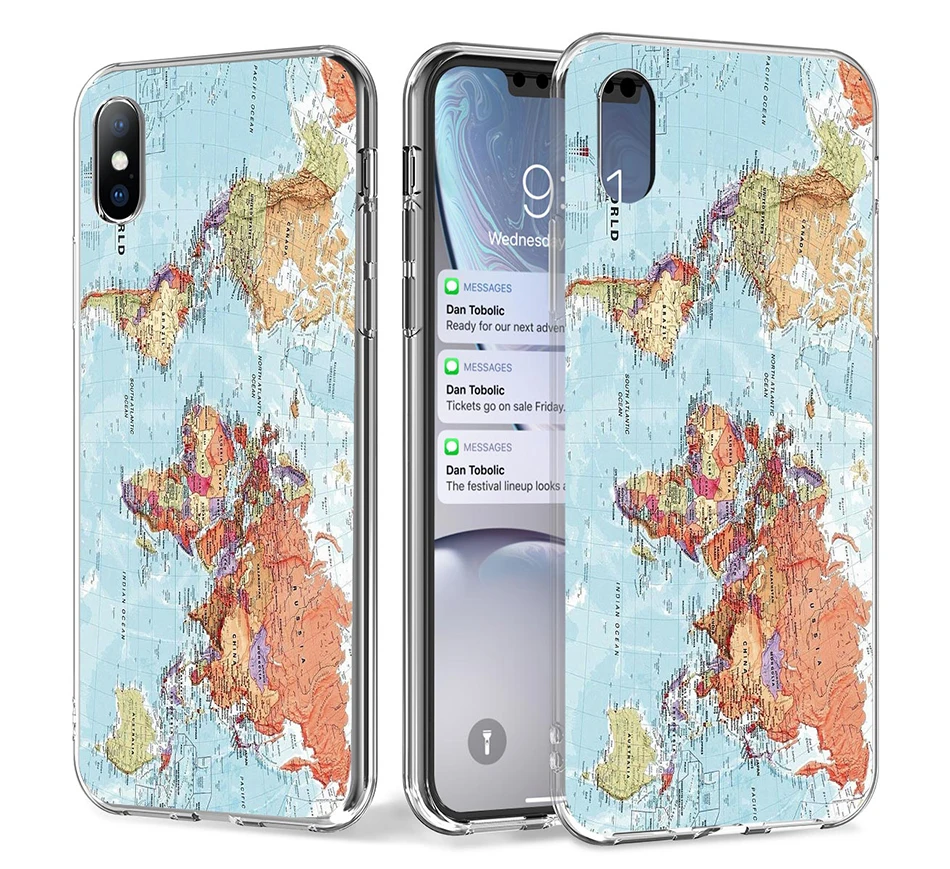 USLION карта мира чехол для телефона iPhone XS Max XR X Мягкие силиконовые чехлы из ТПУ для iPhone 7 8 6 6S Plus 5 5S SE задняя крышка Coque