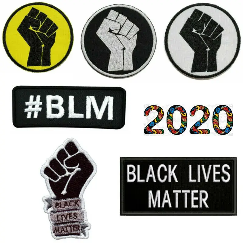Black Lives Matter BLM Pin Badge Anti Racism Racist Fist Brooch 