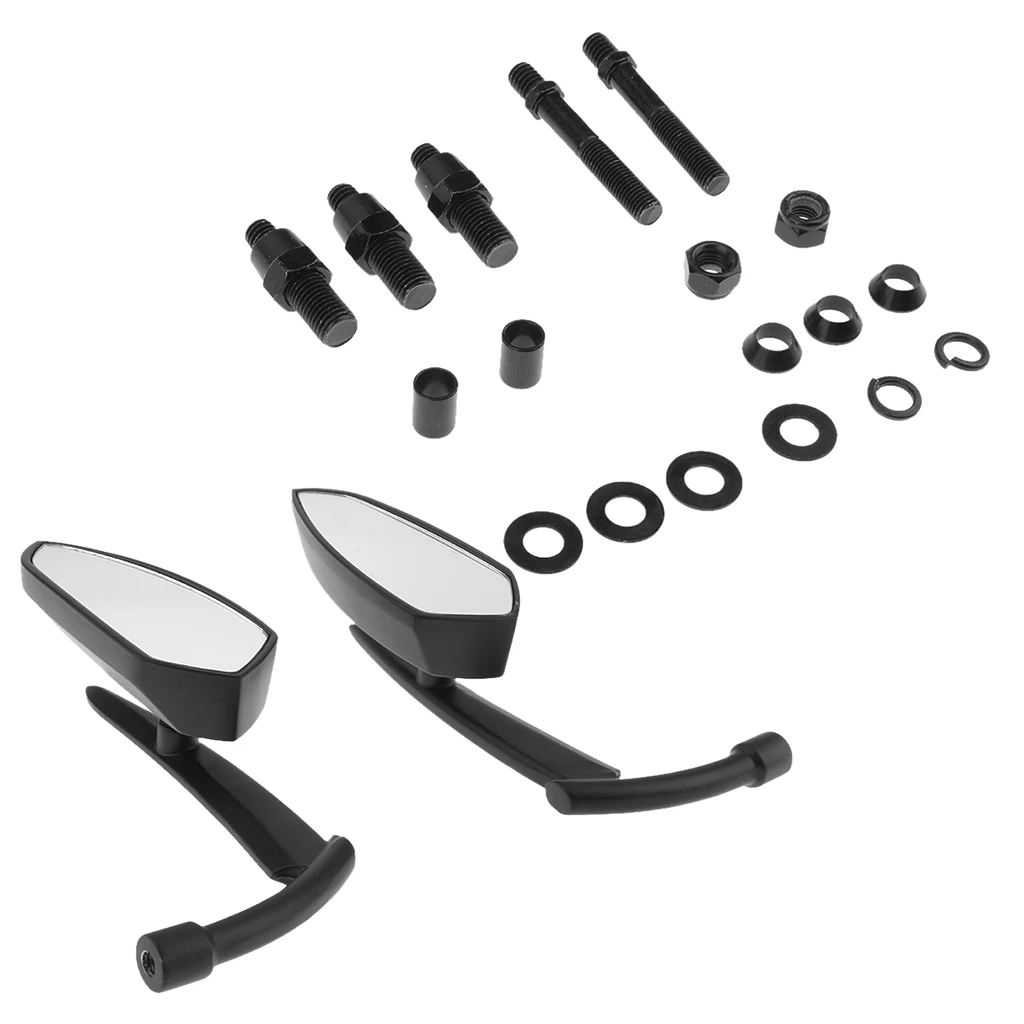 Black Motorcycle Adjustable Rear View Mirrors for Harley X48 XL883 1200  125 x 50 mm