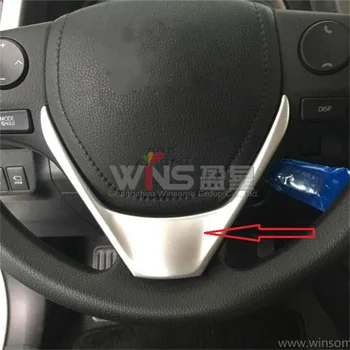 

Interior Cover Steeling Wheel Trim For Toyota RAV4 2013 2014 2015 2016 Matt Silver Decorative SUV Styling Accessories