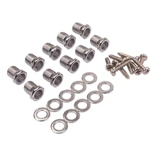 

Tooyful 10 Set Hex Threaded Bushing & Ferrules & Mount Screws for Ukulele Guitar Tuning Peg Tuner Machine Heads