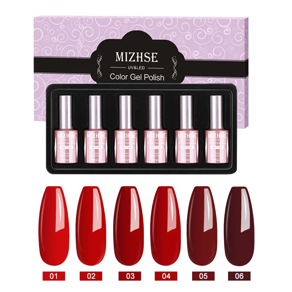 P34 MIZHSE, 18 мл, Гель-лак, Гель-лак, УФ-гель, светодиодный, лампа, Гель-лак, дизайн ногтей, лак для ногтей, 6 шт. в наборе, УФ-смола, цвет, грунтовка - Цвет: P34