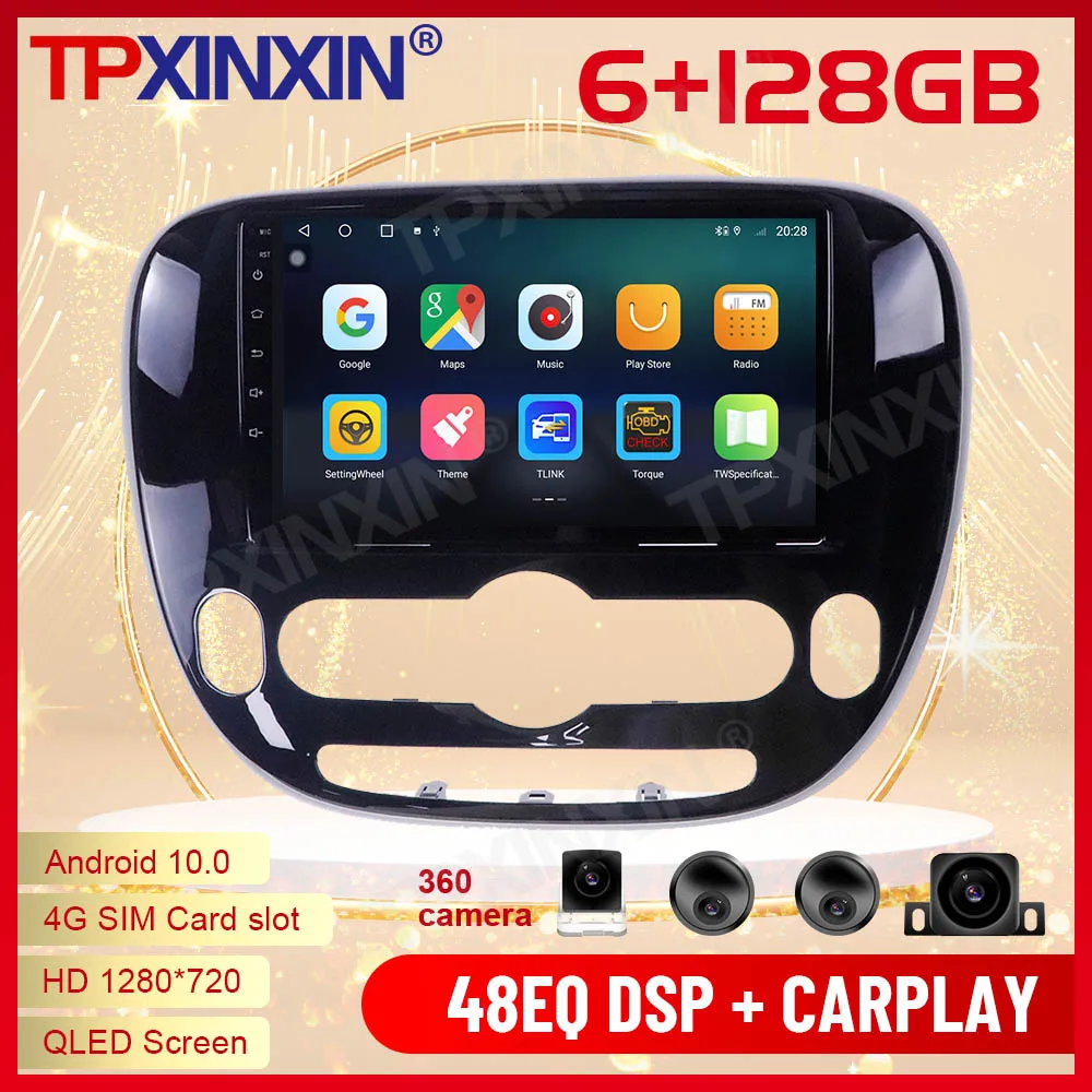 

2 Din Carplay Android радио приемник Мультимедиа Стерео для KIA SOUL 2 2013 2014 2015 2016 2017 2018 2019 IPS GPS навигация головное устройство