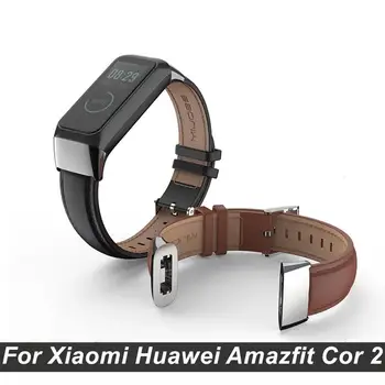 

Duoteng Genuine Leather Watch Band Strap for Huami Amazift Cor 2 Leather Strap for Xiomi Amazfit Cor 2 Wrist Band Sport Bracelet