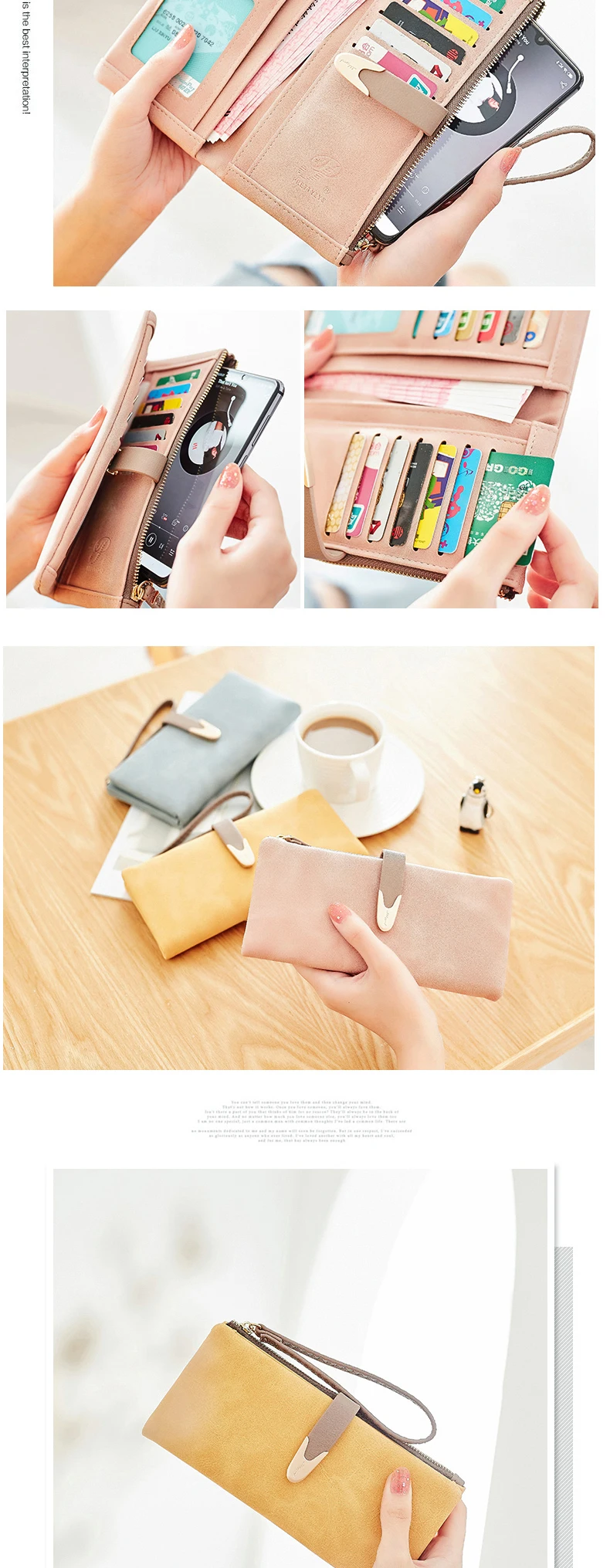 Брендовый браслет длинный кошелек-клатч женские кошельки на молнии с застежкой дизайнерская дамская сумочка карман для сотового телефона