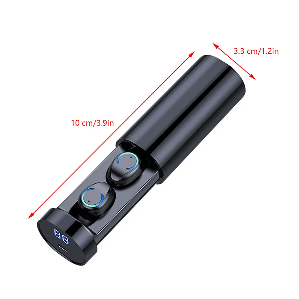Earphones bluetooth noise earbuds sports Dual Ear F9 6 Wireless Bluetooth Headset Dual Ear Mini Cylinder Sports In Ear LED