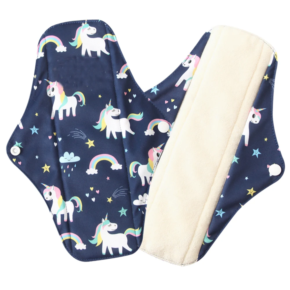 Многоразовые женские тканевые прокладки с бамбуковой внутренней органической хлопковой дневной ночной менструальной прокладкой моющиеся герметичные женские гигиенические прокладки - Цвет: WSD41