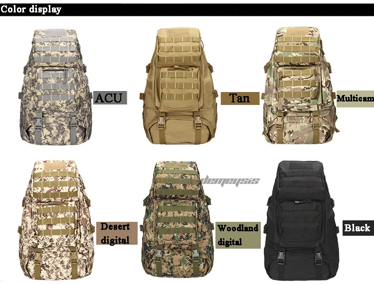 Тактический Рюкзак Molle system прочный походный альпинистский охотничий рюкзак большой емкости боевой походный рюкзак