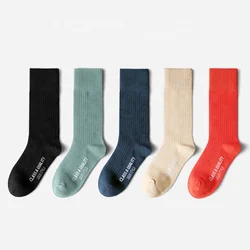 New Design Solid Color Women Socks Thick Warm Cotton Crew Woman Tube Sock Gifts for Men