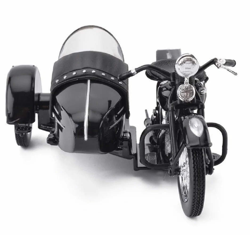 Maisto 1:18 Harley Davidson 1948 FL Panhead W Sidecar Diecast Motorcycle Black 