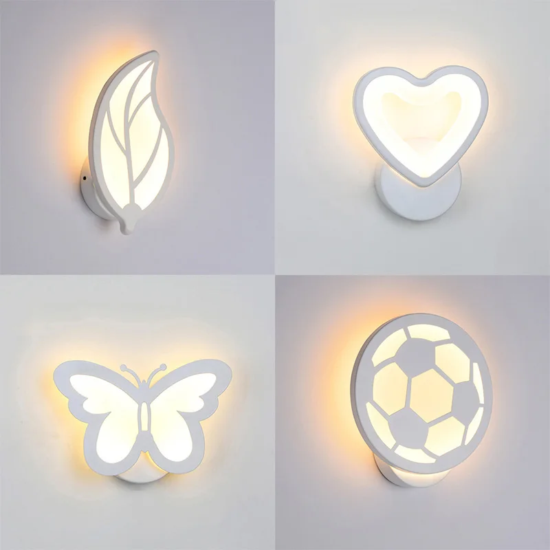 Modern 36 LED Wall light Butterfly Leaf Shape rail project Square wall lamp bedroom bedside lamps House Decor Night Light | Освещение