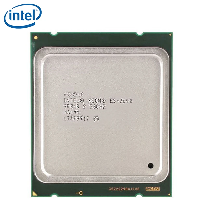 Процессор Intel Xeon 2640 E5 95 Вт 6 ядерный C2 настольный процессор ЦП 2 5 ГГц LGA 2011