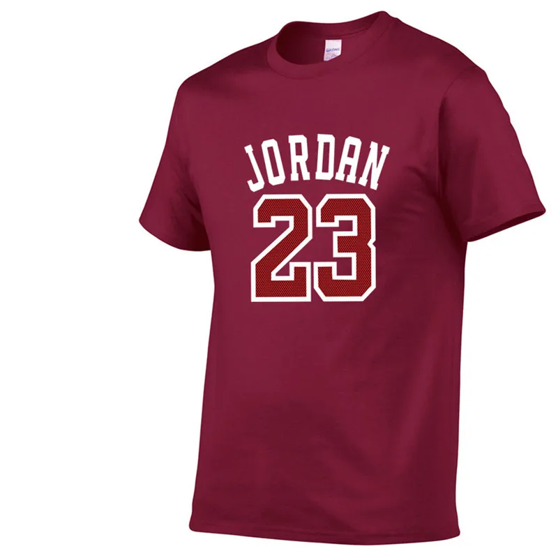 Новинка, летняя брендовая футболка Jordan 23 с принтом, Мужская футболка Swag, высокое качество, хлопок Jordan 23, хип-хоп футболка с коротким рукавом для мужчин - Цвет: 20