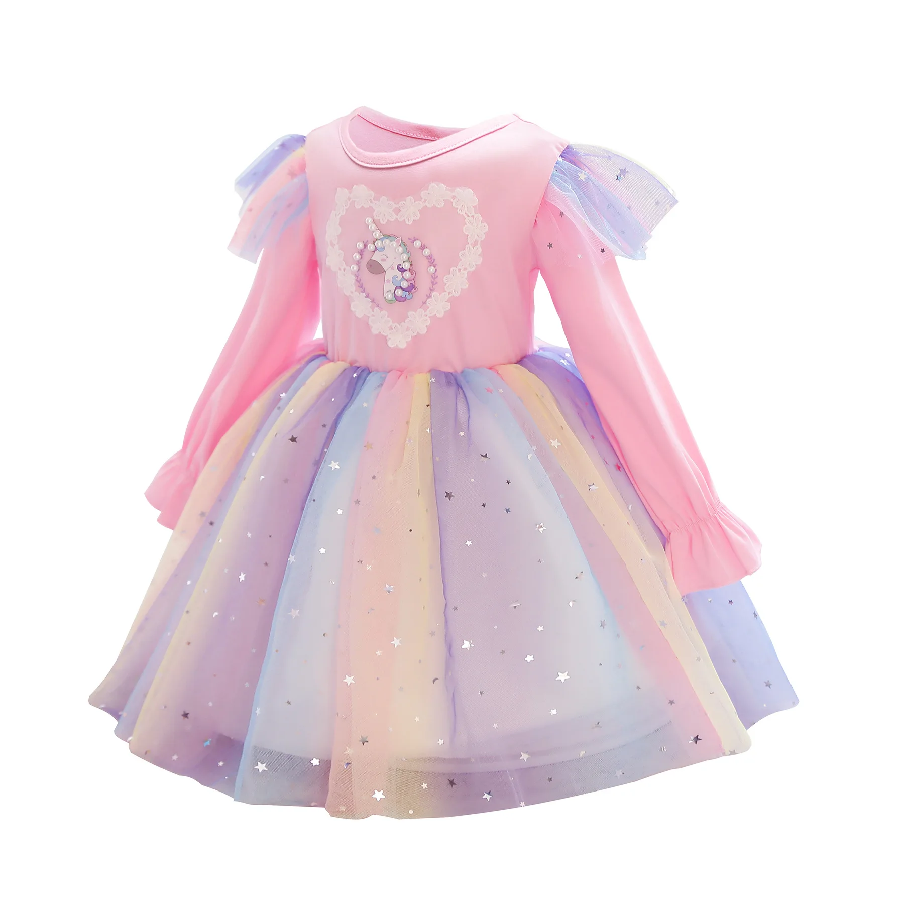 Déguisement Fille - Robe à Capuche Licorne - Taille au Choix