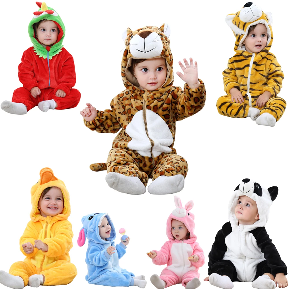 

Baby Clothes Roupa De Bebe Baby Boy Rompers Girl Jumpsuit Soft Flannel Cartoon Animal Autumn Winter Warm jumpsuit Rompers