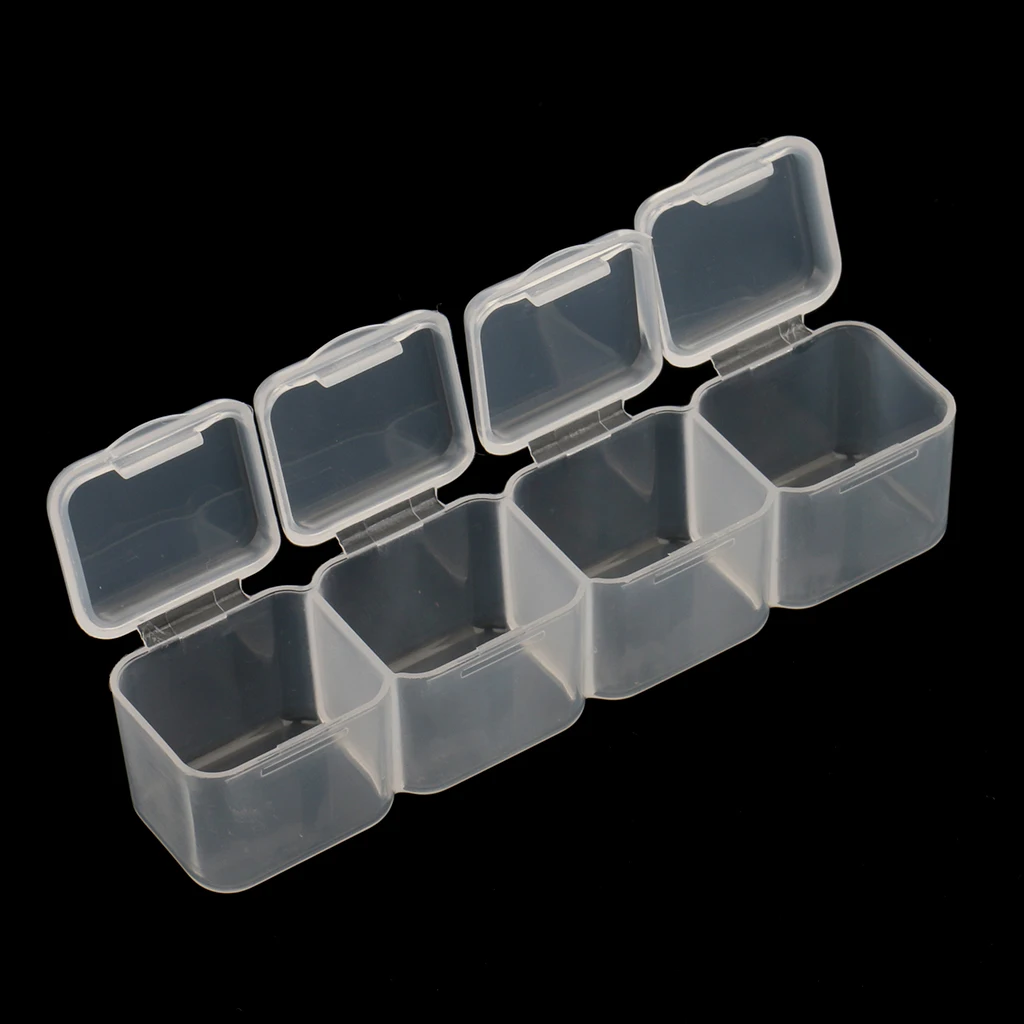 28 Grids Transparent Plastic Storage Box Empty Container Case Holder for Decorations Rhinestone Bead Stuffs Nail Art Tips Tools