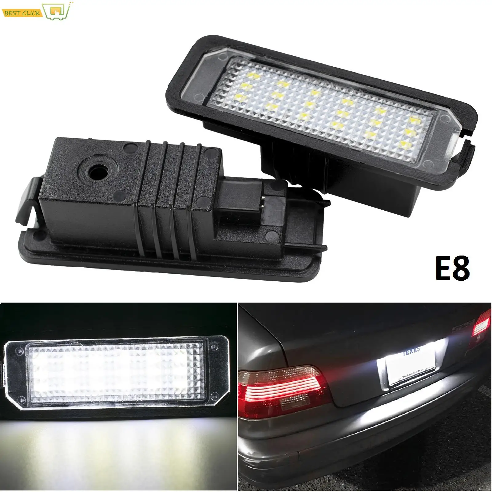 2 Pezzi Universali 12V 18 Led Numero Di Targa Luci Targa Lampadina Per Vw Golf 4 5 6 7 6R Passat B6 Lupo Scirocco Polo