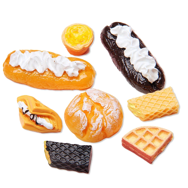 10 шт. 3D моделирование вафли хлеб яйцо Tart магниты на холодильник вафель печенье