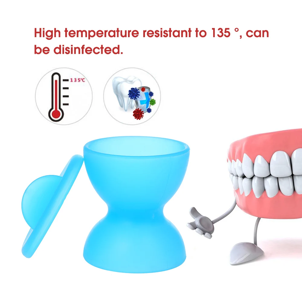 Самозатвердевающие чашки Стоматологическая лаборатория силиконовая смесительная чашка с крышкой двуглавый Стоматологическое Медицинское Оборудование Резиновая чаша для смешивания