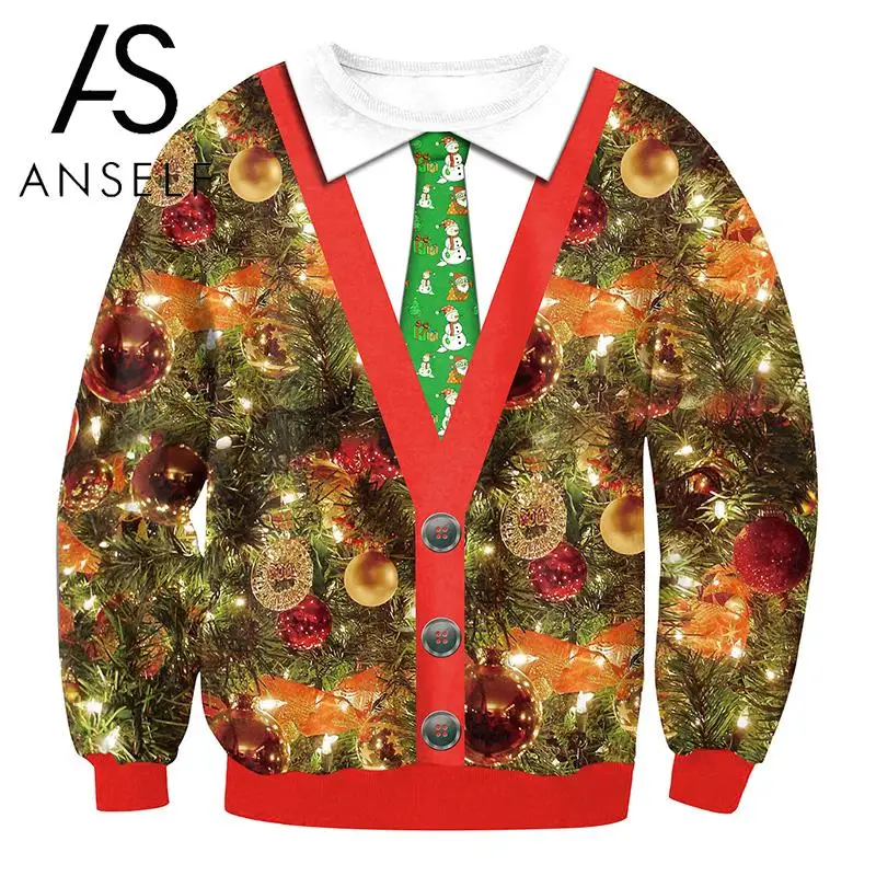 Рождественский свитер, женские пуловеры, Осень-зима, топы с рождественским принтом Санты, елки, снежинки, длинный рукав, Рождественский свитер, джемперы