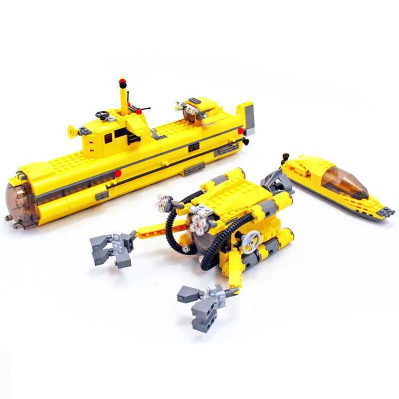 

legoinglys 673pcs 24012 Technic Underwater Exploration Ship Building Blocks Explore Boat Model Bricks 4888 Educational