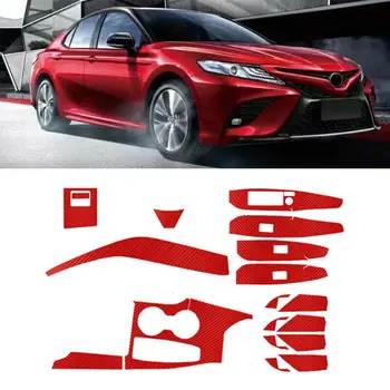 

For Toyota Camry 2018-2020 Car Interior Carbon Fiber Cover Sticker Trim Decor Kits Trim Sticker Cover Trim Car Styling