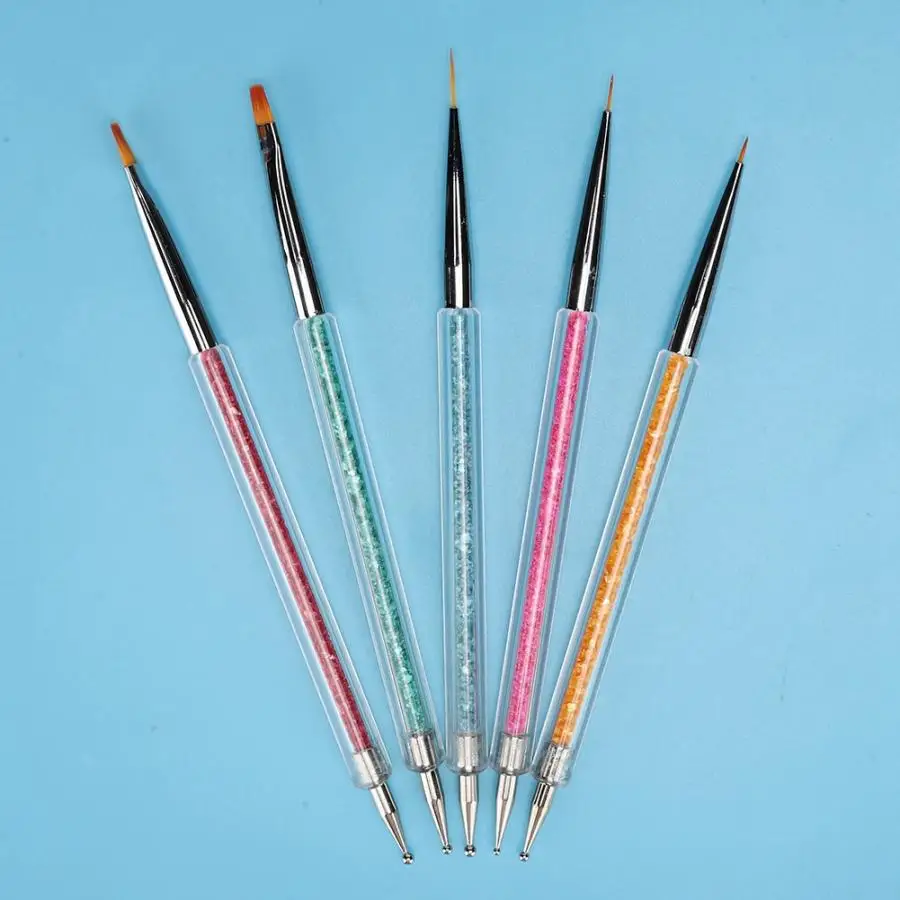 Manicure Brushes Nails Accessoires 5pcs Nail Art Brush Pen Manicure Tool Set Drawing Painting Decoration Pen Brushes Nail Art