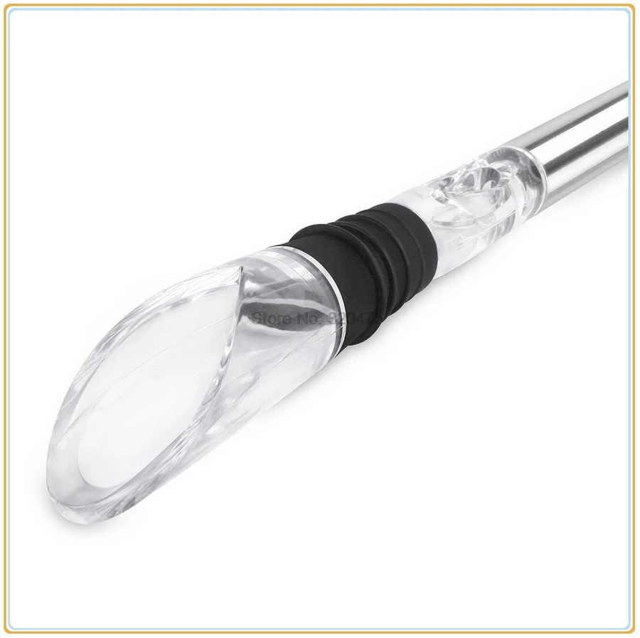 by dhl 50set Ice Wine Chiller Stick With Wine Pourer Cooling Stick Cooler Beer Beverage Frozen Ice Cooler Bar Tool