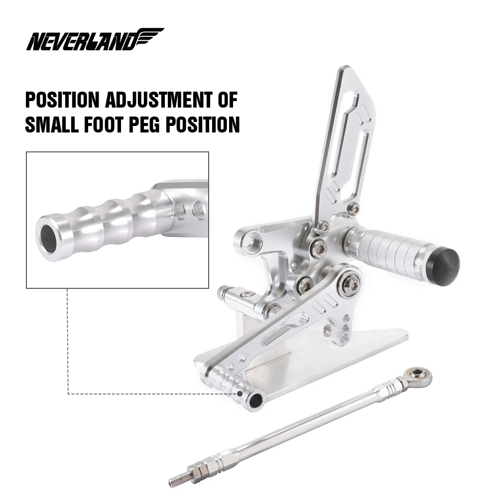 Rider Rearset подножка алюминиевая регулируемая левая/правая подножки для Suzuki GSXR1000 2004 SV650/SV650S 1999-2012