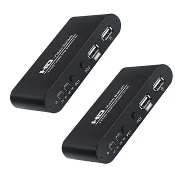 

Output Stable USB HDMI KVM Switch Box 4K Video Display Switcher Splitter For 2 PC Sharing Keyboard Mouse Printer Easy To Use