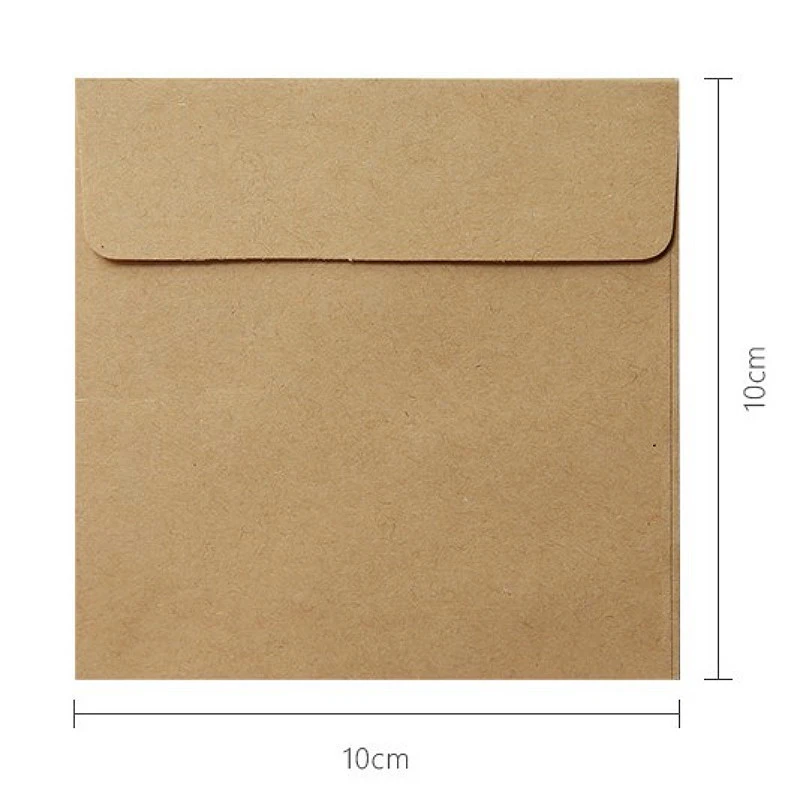 Vintage Style Envelope Kraft Paper/Black Cardboard/Dowling Paper Envelope 10pcs 10*10cm Stationery Junk Journal Supply kraft paper envelopes