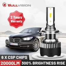 Bullvision H4 H11 Led 20000Lm Headlight HB3 HB4 Lights For Car 12V H8 H9 9005 9006 Autolamps Super Bright H7 Ice Bulb Diodes