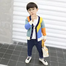 Детские свитера в радужную полоску; мягкий теплый детский свитер; пальто с принтом; Одежда для мальчиков и девочек; Милая верхняя одежда для малышей; Oullovers