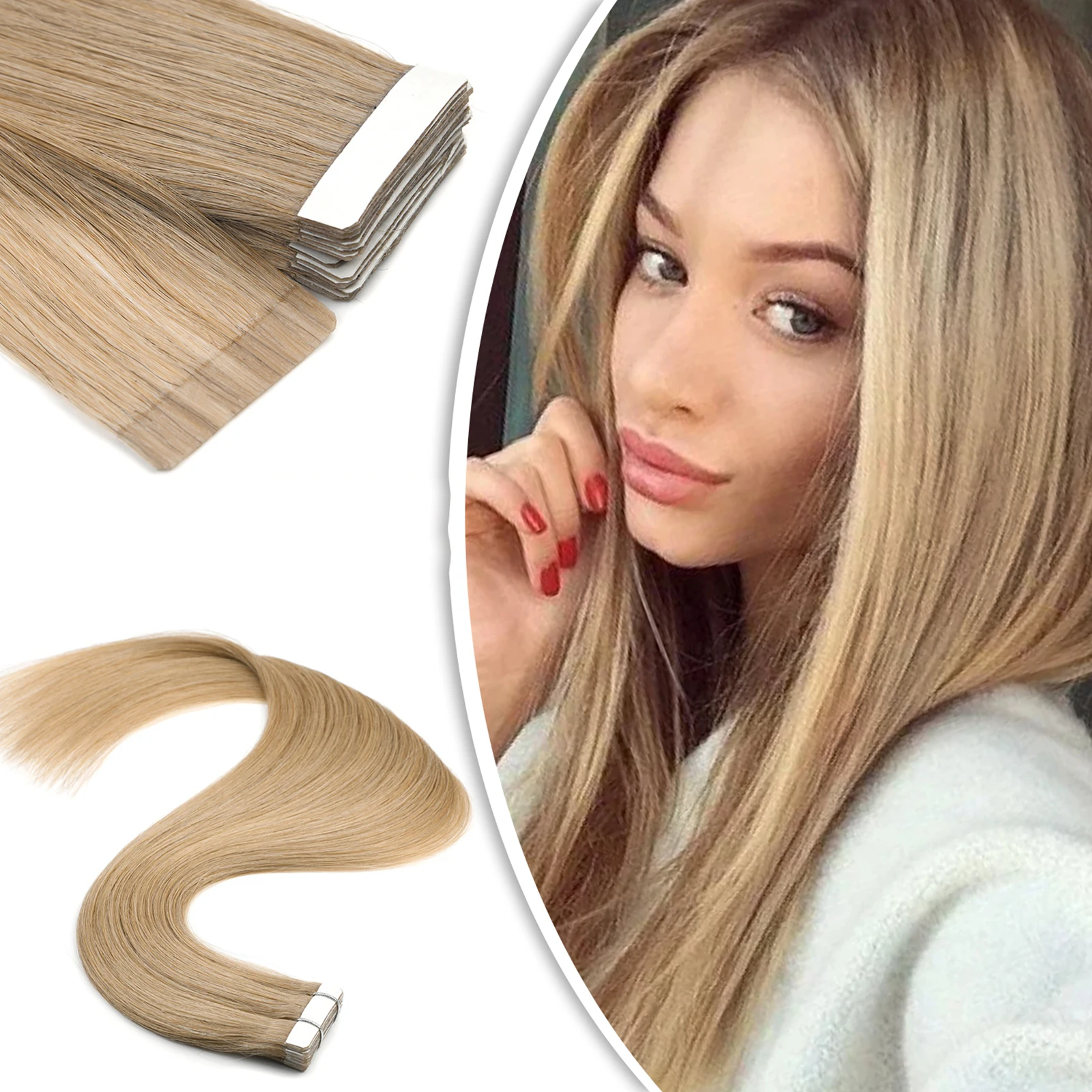 Lowered Extensions-Machine Hair Adhesives Skin Weft Tape-In Remy Natural Invisible Straight MW dmx5MZbXn9b
