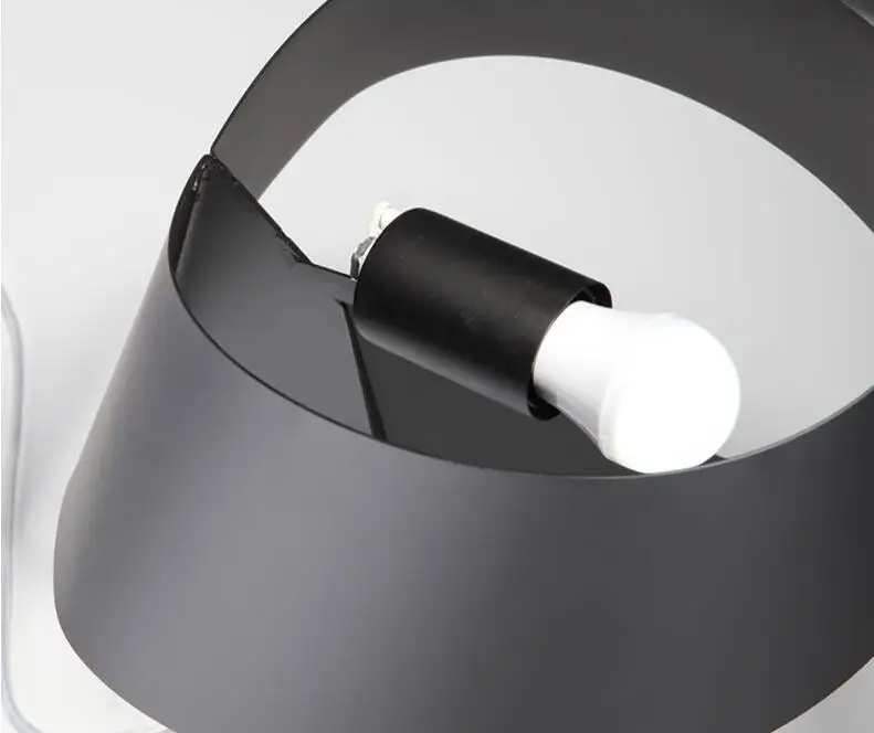 Настольная лампа современный минималистичный креативный черно-белый кованая металлическая настольная лампа спальня кабинет прикроватный рабочий оригами настольная лампа Светодиодная