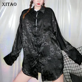 

XITAO Vintage Plus Size Blouse Fashion New Women Single Breast 2020 Spring Summer Single Breast Casual Style Shirt XJ4477