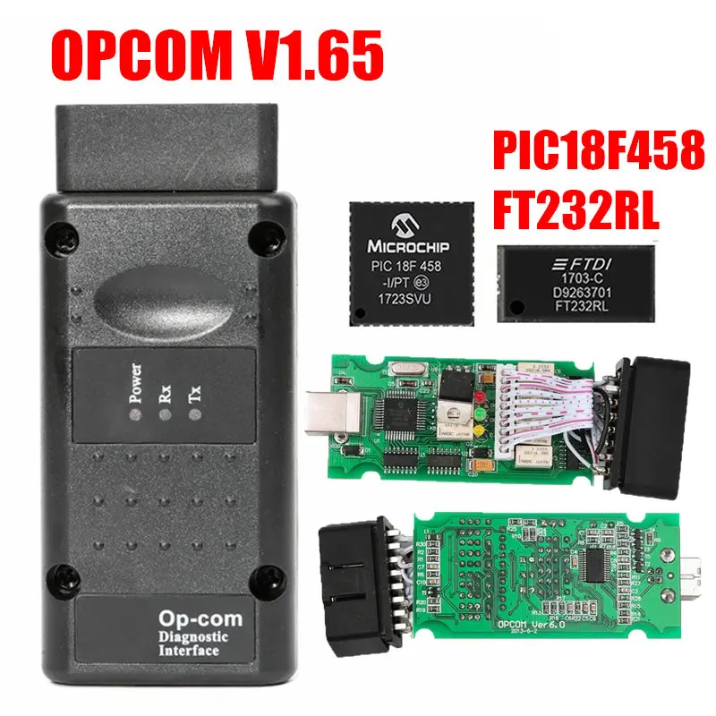OPCOM V1.99 V1.95 V1.78 V1.70 V1.65 V1.59 OBD2 CAN-BUS считыватель кода для Опель OP COM OP-COM obd2 Диагностический PIC18F458 чип ftdi
