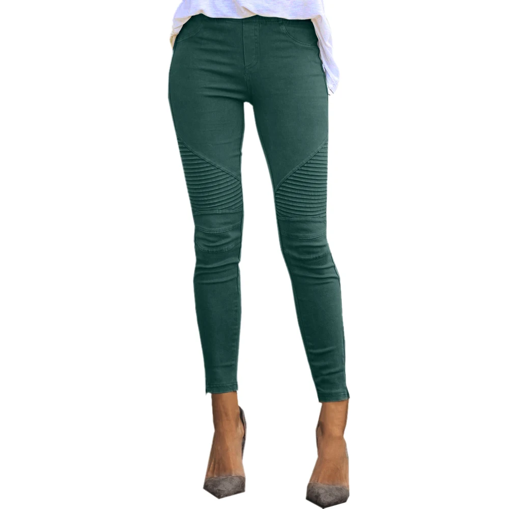 OEAK, женские джинсы, леггинсы, в полоску, с принтом, женские леггинсы, имитация джинсовой ткани, тонкие, для фитнеса, эластичные, Бесшовные Джинсы - Цвет: green