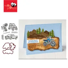 MP082 Mobil Metal Cutting Dies dan Perangko Stensil untuk Diy Scrapbooking Dekoratif Embossing Kerajinan Die Cutting Template(China)