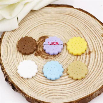 

10pcs/bag Resin Mini Biscuits Lizun Additive In The Slider Slime Supplies Polymer Clay Charms DIY Cream Glue Mud Craft Materials