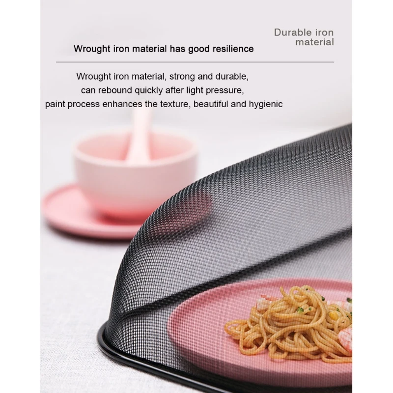 Food Cover 1Pc Food Dome Cover Plastic Cake Round Mesh Screen Picnic Round Shape Dustproof